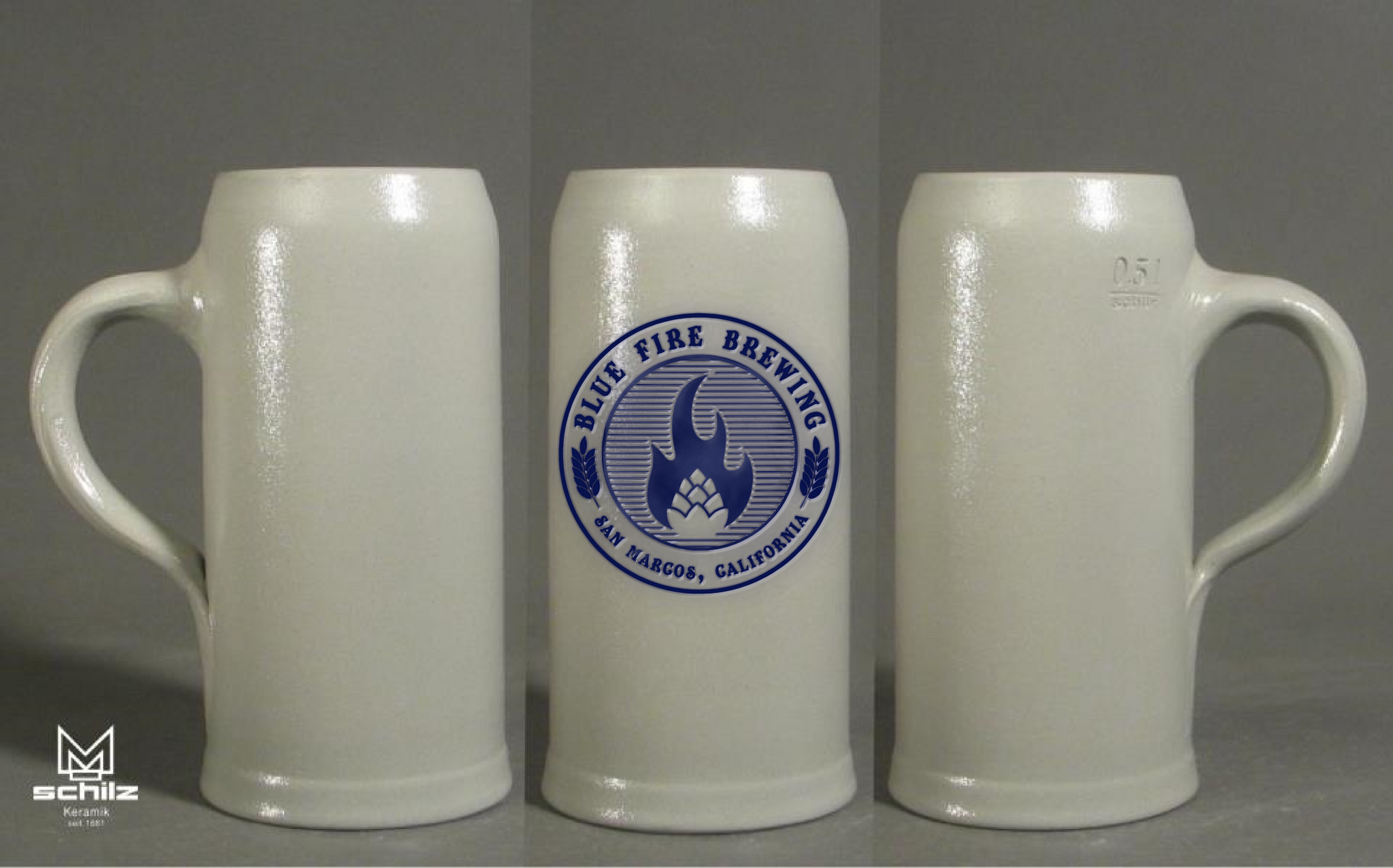 Handmade in Germany Beer Stein - Blue Fire Brewing
